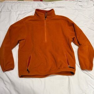L.L. Bean Men's Zip Up Sweater in Vibrant Orange